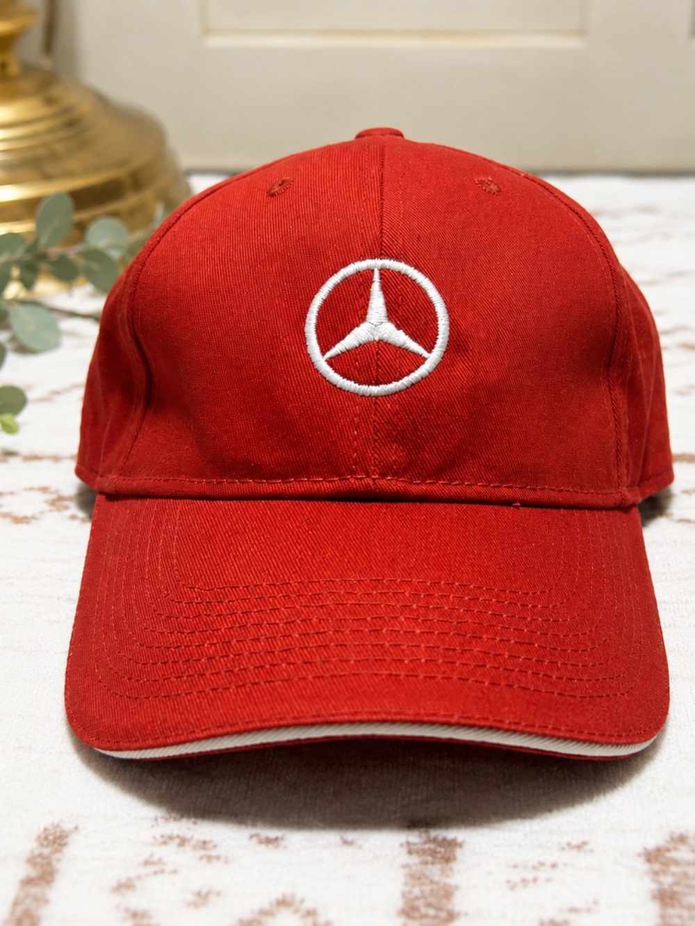 Mercedes-Benz USA Collection Red Logo Adjustable Baseball Cap Hat NWOT